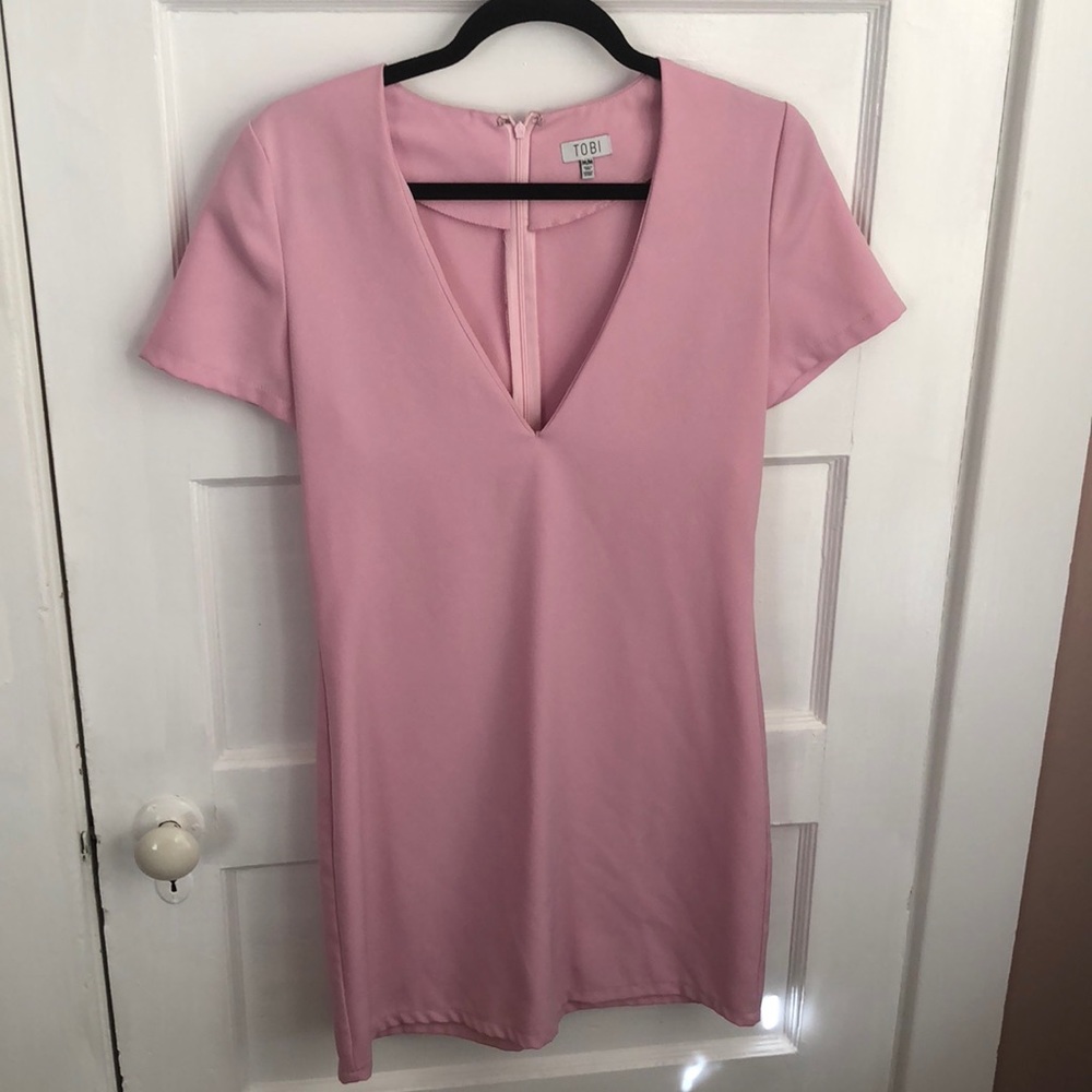 Pink mini dress